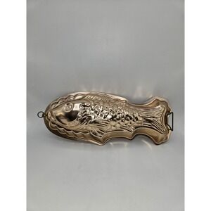 Vintage Copper Fish Jello Mold Design Wall Hanging Kitchen Decor